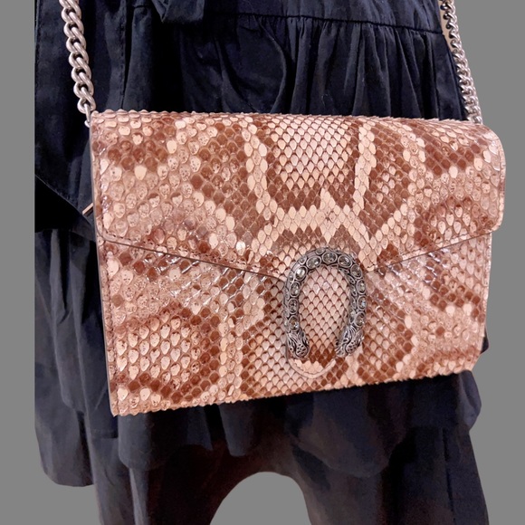 ❌SOLD❌NWT Authentic GUCCI Dionysus Mini Snakeskin Leather Chain Wallet Bag - Picture 5 of 16